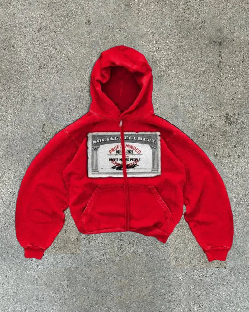 AZELIA© "RED" MONEY ZIPUP